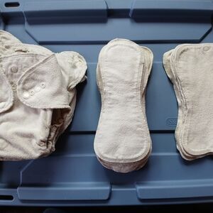 Cream Cloth Diaper Set for Kids
